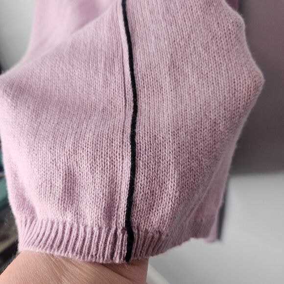 MARIA MCMANUS Cashmere Blend Sweater Medium Purple Lightweight Semi-Sheer Ballet - Picture 6 of 8